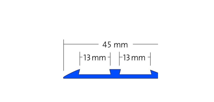 Profil plat DOUBLE INSERT - 45 mm