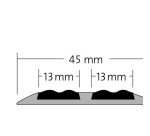 Profil plat DOUBLE INSERT - 45 mm