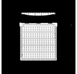 Grille plate fonte de voirie 470 x 440 x 35 mm