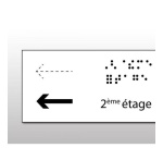 Manchon en Braille pour Main Courante Direction:1er étage -
