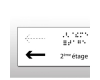 Manchon en Braille pour Main Courante Direction:1er étage -