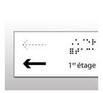 Manchon en Braille pour Main Courante Direction:1er étage -