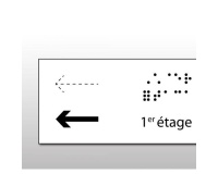 Manchon en Braille pour Main Courante Direction:1er étage -