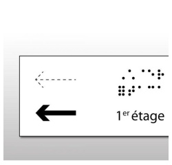 Manchon en Braille pour Main Courante Direction:1er étage -