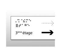 Manchon en Braille pour Main Courante Direction:1er étage -