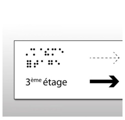 Manchon en Braille pour Main Courante Direction:1er étage -