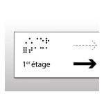 Manchon en Braille pour Main Courante Direction:1er étage -