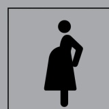 Pictogramme d'Information ISO 7001 Accès prioritaire aux femmes enceintes