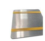 Pictogramme en aluminium brossé WC /PMR transfert gauche