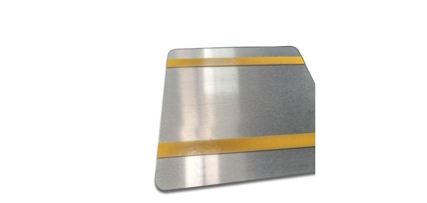 Pictogramme en aluminium brossé WC /PMR transfert gauche