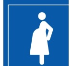 Pictogramme d'Information ISO 7001 Accès prioritaire aux femmes enceintes