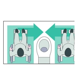 Panneau Toilette Handicapé avec Sens de Transfert