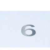 Chiffre relief en aluminium brossé chiffre - 0 - à - 9  (N°6)