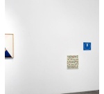 Panneau en relief et en braille - Femme - Intérieur  (Bleu)