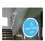 Adhésif design pour carillon d'appel rampe d'accès - Bleu
