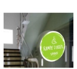 Adhésif design pour carillon d'appel rampe d'accès - Vert