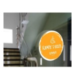 Adhésif design pour sonnette d'appel rampe d'accès - jaune