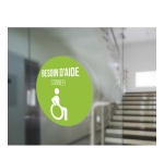 Adhésif pour carillon d'appel - Bleu - Besoin d'aide - sonner