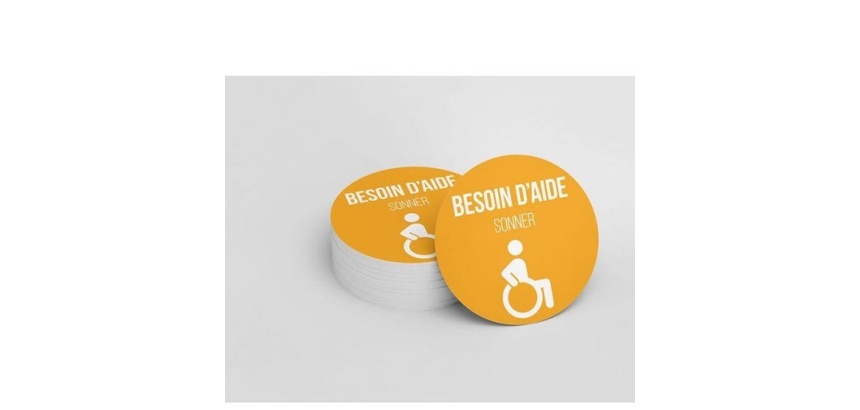 Adhésif orange pour carillon d'appel - Besoin d'aide- Jaune