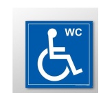 Panneau Signalisation - WC - avec picto Handicapé