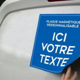 Plaque magnétique personnalisable pour véhicule