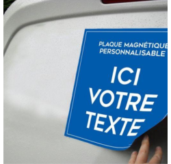Plaque magnétique personnalisable pour véhicule