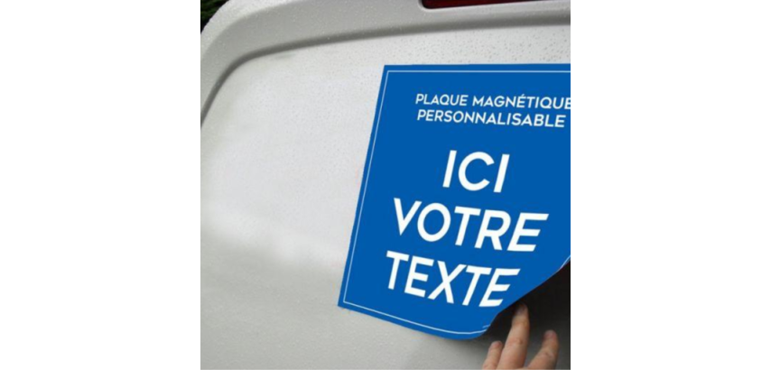 Plaque magnétique personnalisable pour véhicule