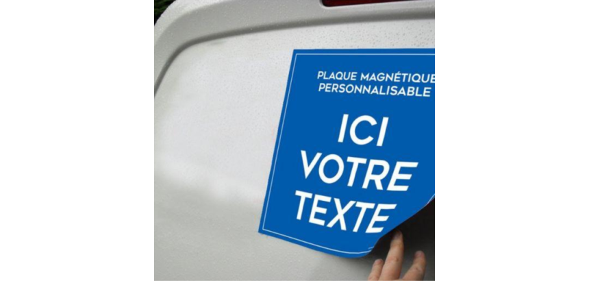 Plaque magnétique personnalisable pour véhicule