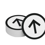 Pictogramme pour contremarche flèche  (Noir sur blanc)