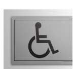 Plaque gravée picto Handicapé