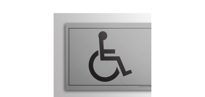 Plaque gravée picto Handicapé