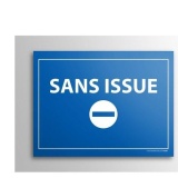 Plaque gravée sans issue (Bleu)