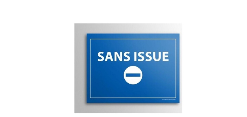 Plaque gravée sans issue