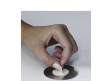 Pictogramme rond de porte - Toilettes personnes handicapées - diam : 83mm  - acier
