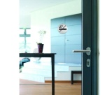 Pictogramme rond de porte - Zone non fumeur - 83mm - acier brossé