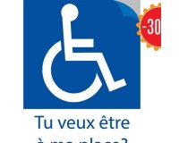 Autocollant - Tu veux être à ma place ?  (Papier autocollant)