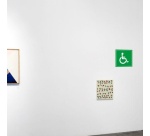 Panneau en PVC - Symbole Handicapé - 200 x 200mm