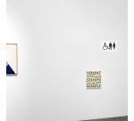 Panneau Picto Handicapé + HOMME + FEMME - relief et en braille
