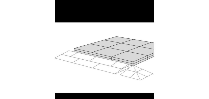 Palier pour Rampe de Seuil Modulable d'Intérieur - 36 à 52 mm