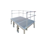 Roll-a-ramp Plateforme en U 225 x 150 cm avec mains courantes