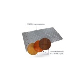 Dalle podotactile en acier corten