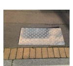 Dalle podotactile en aluminium grain de riz - 420 x 825 mm