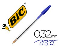 Boligrafo bic cristal original tinta azul bolsa de 5 unidades