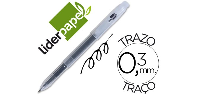 Boligrafo liderpapel super gel punta 0,5 mm negro
