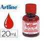 Tinta artline rojo para rotulador pizarra blanca EK-500 frasco de 20 ml