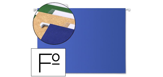 Carpeta colgante liderpapel folio azul