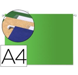 Carpeta colgante para cajones Verde 32 x 24 cm A4 Kraft Liderpapel Lomo en V