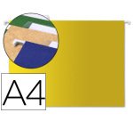 Carpeta colgante para cajones amarilla 32 x 24 cm A4 liderpapel Lomo en V