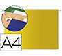 Carpeta colgante para cajones amarilla 32 x 24 cm A4 liderpapel Lomo en V