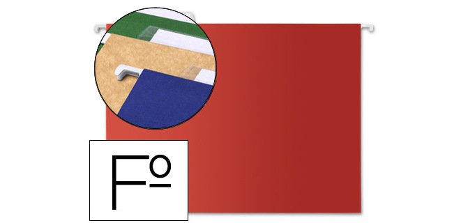 Carpeta colgante liderpapel folio color rojo